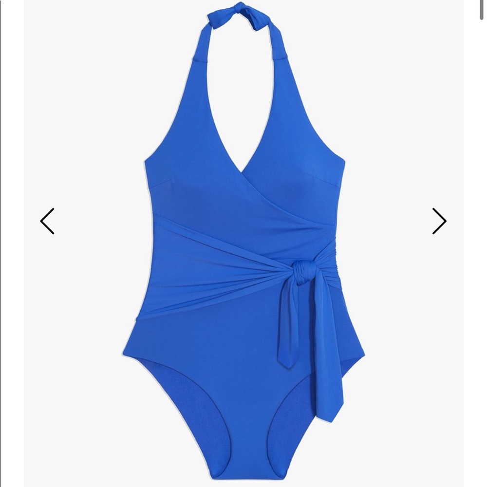 Onia Elena one piece blue swimsuit